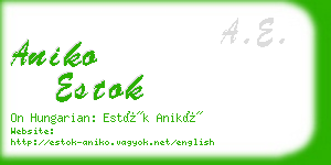 aniko estok business card